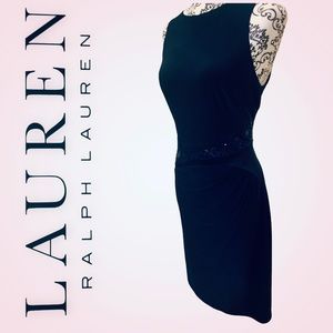 Ralph Lauren midnight navy sequined sheath dress